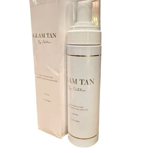 NIB Glam Tan by Natalie Skin Perfecting Bronzing Mousse-Medium - Picture 3 of 7